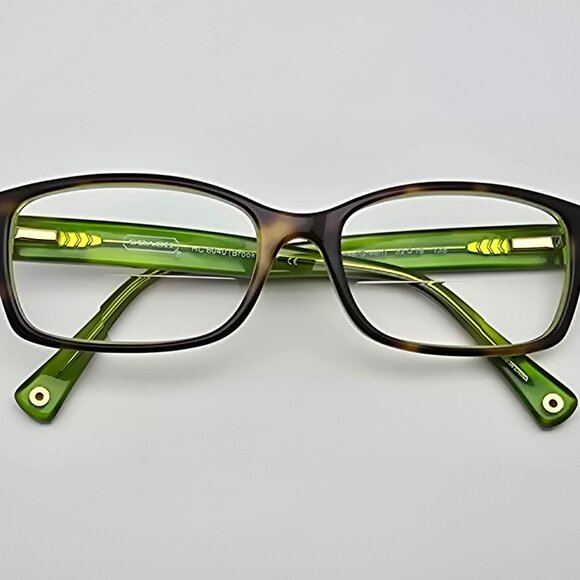 Coach HC6040 5117 Brooklyn Tortoise on Neon Green Eyeglasses Frame w/ Flexhinge - Picture 11 of 13